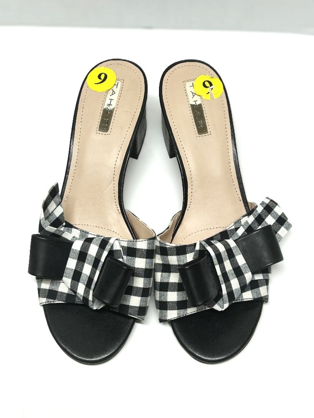 Tahari summer slip on block heel sandal in size 9